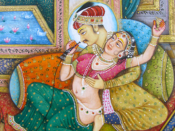 Akbar and a Hindu woman